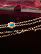 VICTORIAN 9CT GOLD CHAIN WITH TURQUOISE SLIDER