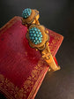 VICTORIAN HIGH CARAT GOLD & TURQUOISE BOMBE BANGLE