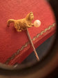 VICTORIAN 18CT GOLD CAT STICKPIN