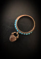VICTORIAN TURQUOISE PAVE HEART PADLOCK RING