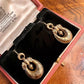 VICTORIAN 15CT PUFFY HOOP EARRINGS