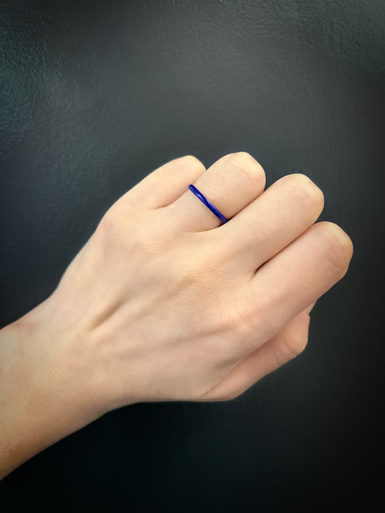 FRENCH BLUE ENAMEL BAND RING