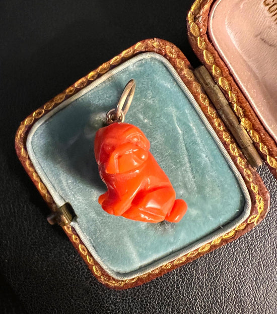 CORAL DOG PENDANT