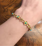 EDWARDIAN 15CT GOLD & TURQUOISE BRACELET