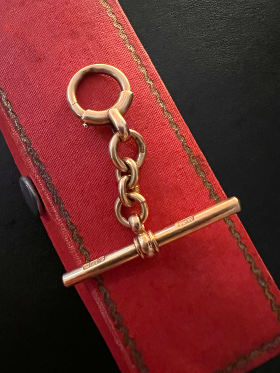 VICTORIAN 18CT GOLD T-BAR & SPRING BOLT