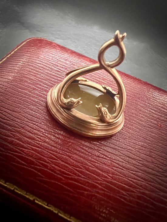 GEORGIAN FOUR SNAKE FOB PENDANT