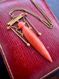 19TH CENTURY CORAL ETRUSCAN REVIVAL AMPHORA PENDANT
