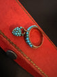 VICTORIAN TURQUOISE PAVE HEART PADLOCK RING