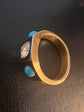 VICTORIAN DIAMOND, TURQUOISE & ENAMEL RING